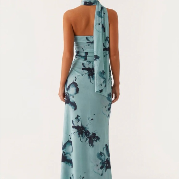 NWT Peppermayo Songbird Maxi Dress Blue Black Floral Size XS US 2 - Picture 4 of 8